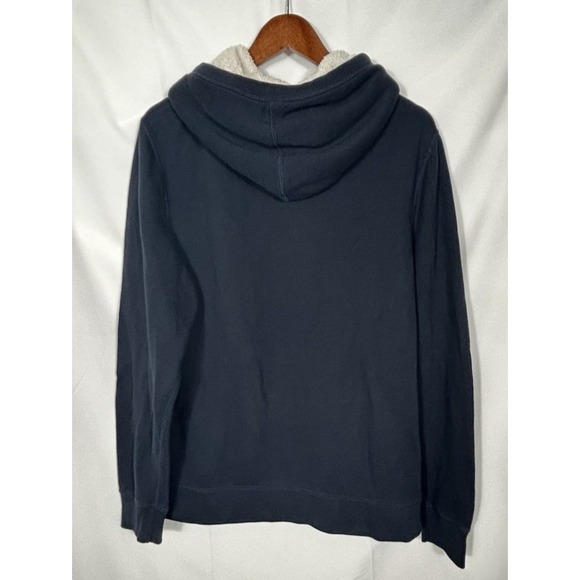 Vintage Abercrombie & Fitch Y2K Hoodie Sherpa Lined Muscle Sweatshirt Size L - Picture 3 of 7